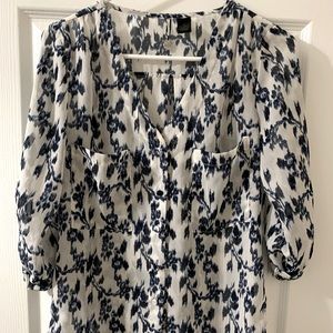 BKE Boho Blouse with Gold Thread